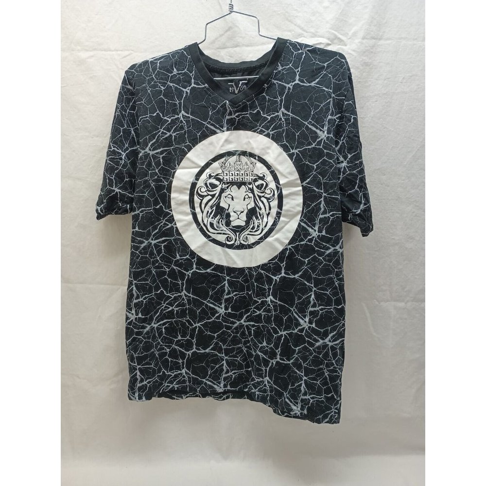 V 1969 Italia T Shirt Mens Large Black Short Sleeve Cotton Designer